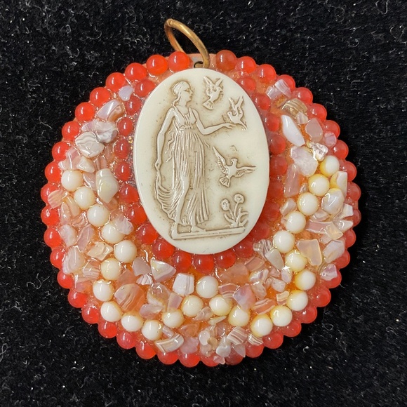 VTG 80's MICHELE SUGAR Clip Earrings and Pendant - Picture 3 of 7